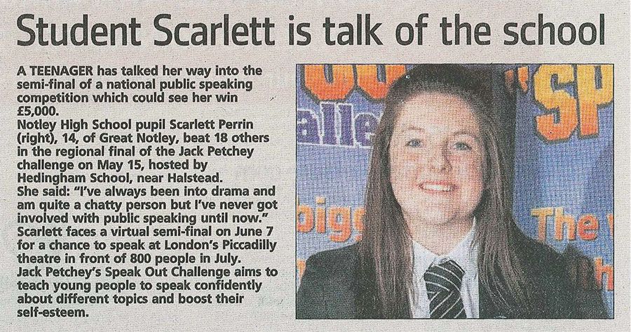 Student Scarlett is Talk of the School