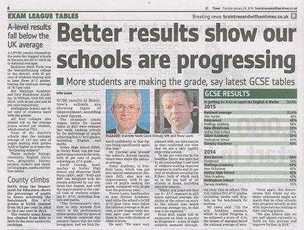 Better Results Show Our Schools Are Progressing