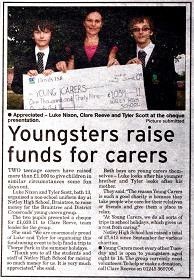 Youngsters Raise Funds for Carers